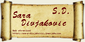 Sara Divjaković vizit kartica